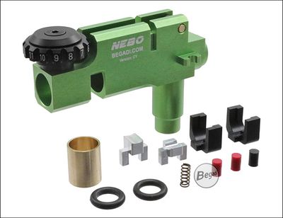 Begadi PRO NEBO CNC AK Rotary HopUp Unit "CY", suitable for Begadi Sport, Cyma, Arcturus, LCT & Lonex -green- для страйкболу, категорія Камери Hop-up