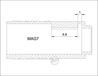 Begadi PRO 60° "MAG7" AEG R-Hop Bucking / Rubber (Air Sealed, for approx. 7mm barrel window) -blue- для страйкболу, категорія Гумки Hop-Up, додаткове фото 8
