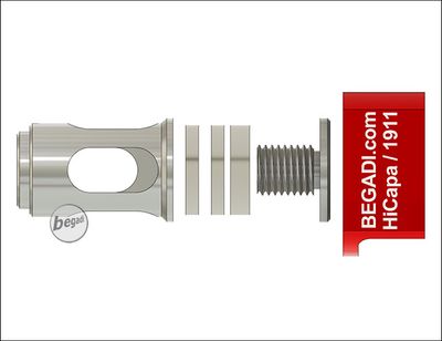 Begadi NPAS for (Army Armament, KJW, WE) HiCapa & 1911 GBB series (CNC, stainless steel) -red- для страйкболу, категорія Внутрішній тюнінг, додаткове фото 4