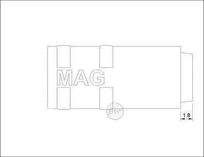 Begadi PRO 60° "MAG7" AEG R-Hop Bucking / Rubber (Air Sealed, for approx. 7mm barrel window) -blue- для страйкболу, категорія Гумки Hop-Up, додаткове фото 9