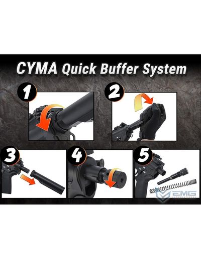 CYMA/EMG CM105 Platinum Daniel Defense DDM4A1 Carbine 12 inch AEG black tan для страйкболу, категорія Штурмові гвинтівки, додаткове фото 6