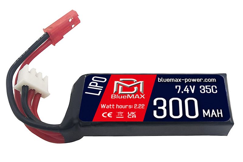7.4v 300mAh LiPo Battery (JST) for HPA